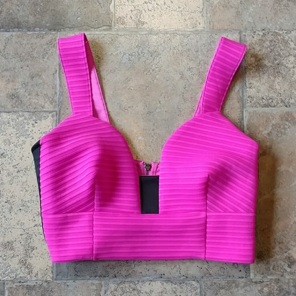 hot pink bustier top